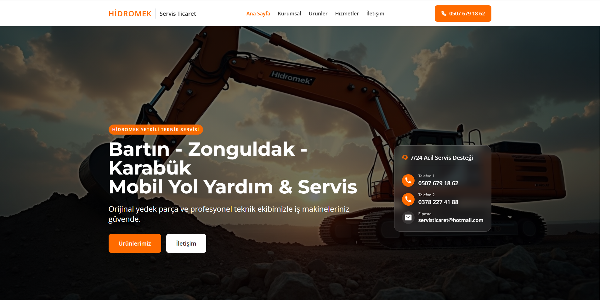 Servis Ticaret - Hidromek Yetkili Servisi